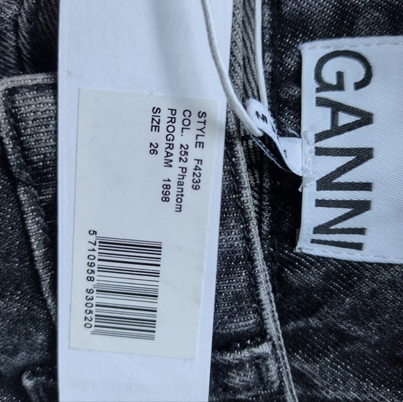 Ganni Phantom Jeans Pants Size 26 New - Picture 8 of 10